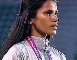 Jyothi Yarraji Indian hurdler representing India on track